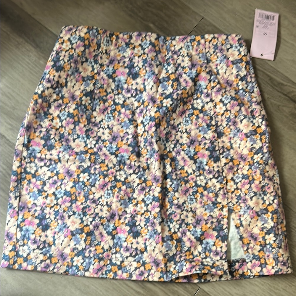 Wild Fable Blue and Orange Mini Pencil Skirt